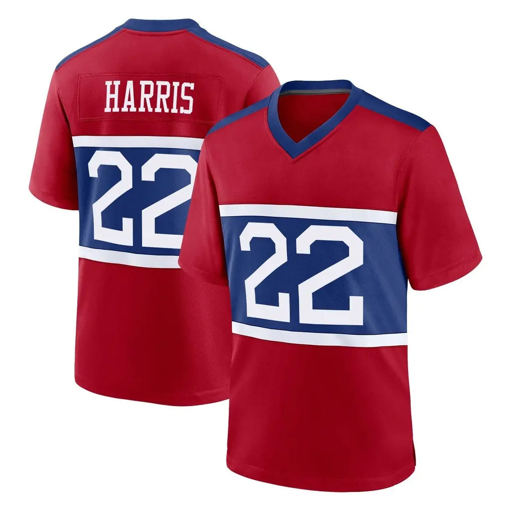 Punc NY.Giants #22 Najee Harris Player Red Century Home Game Stitched Jerseys