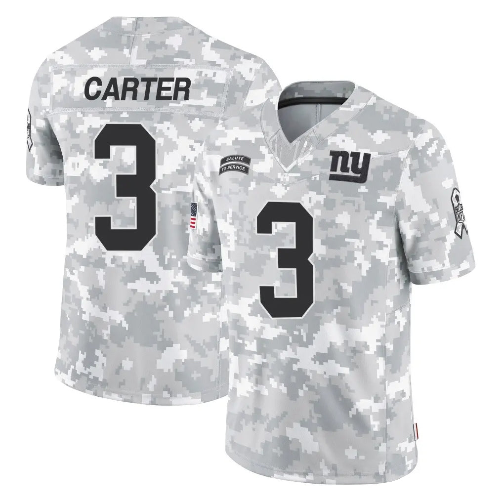 Punc NY.Giants #3 Abdul Carter Player Arctic Camo Salute To Service Limited Game Stitched Jerseys