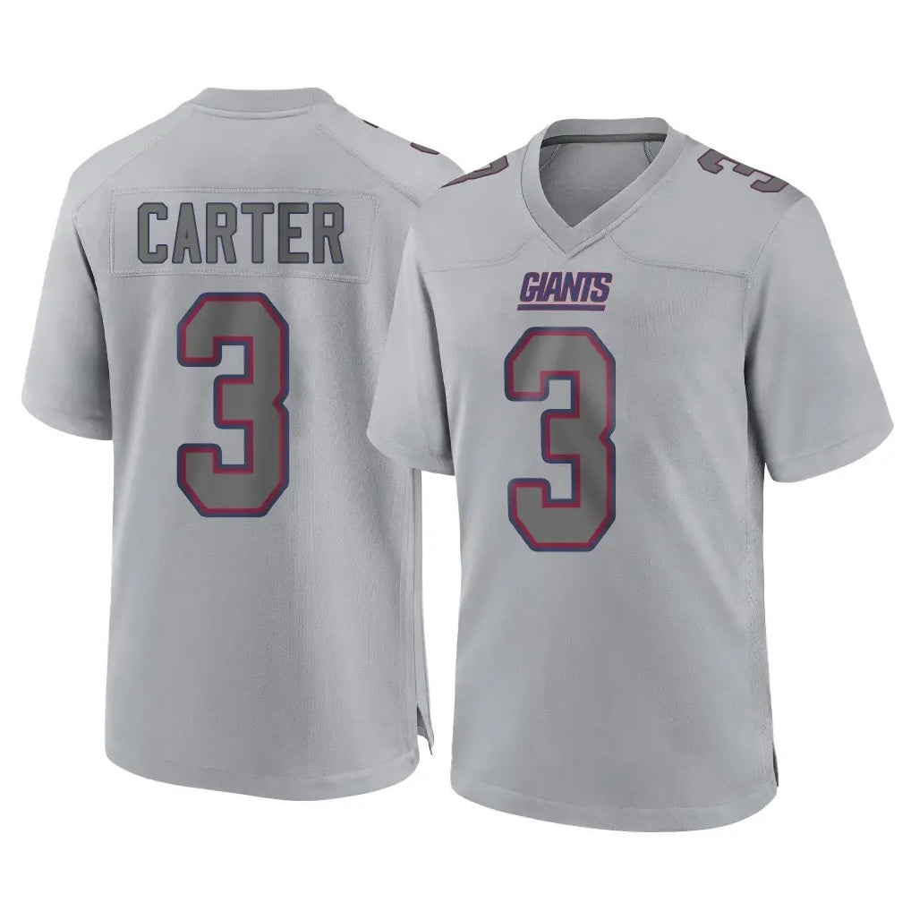Punc NY.Giants #3 Abdul Carter Player Gray Atmosphere Fashion Limited Game Stitched Jerseys