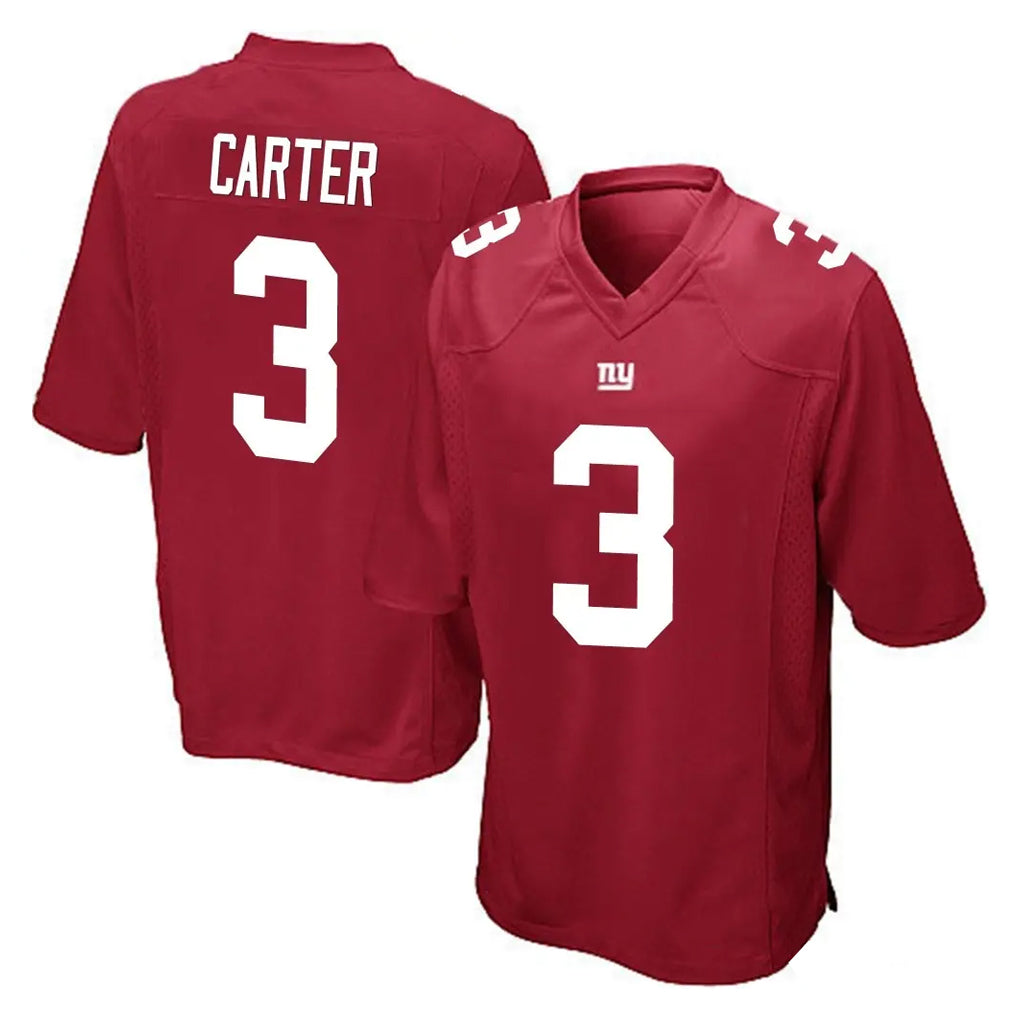 Punc NY.Giants #3 Abdul Carter Player Red Home Game Stitched Jerseys