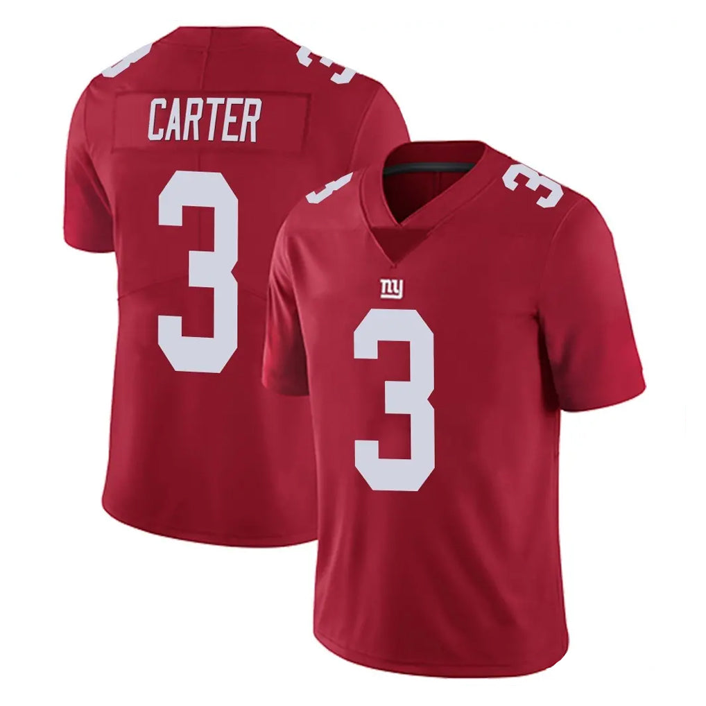 Punc NY.Giants #3 Abdul Carter Player Red Limited Vapor Untouchable Home Game Stitched Jerseys