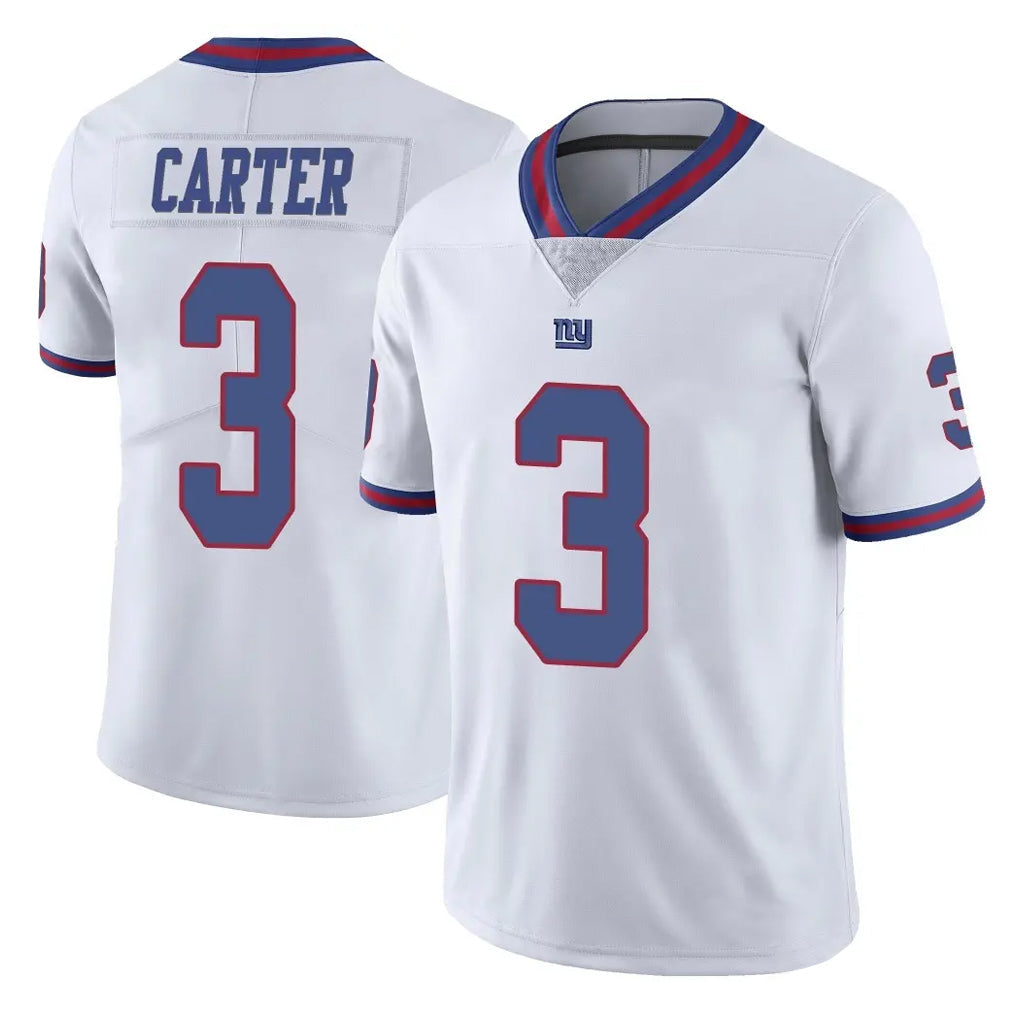 Punc NY.Giants #3 Abdul Carter Player White Color Rush Home Game Stitched Jerseys