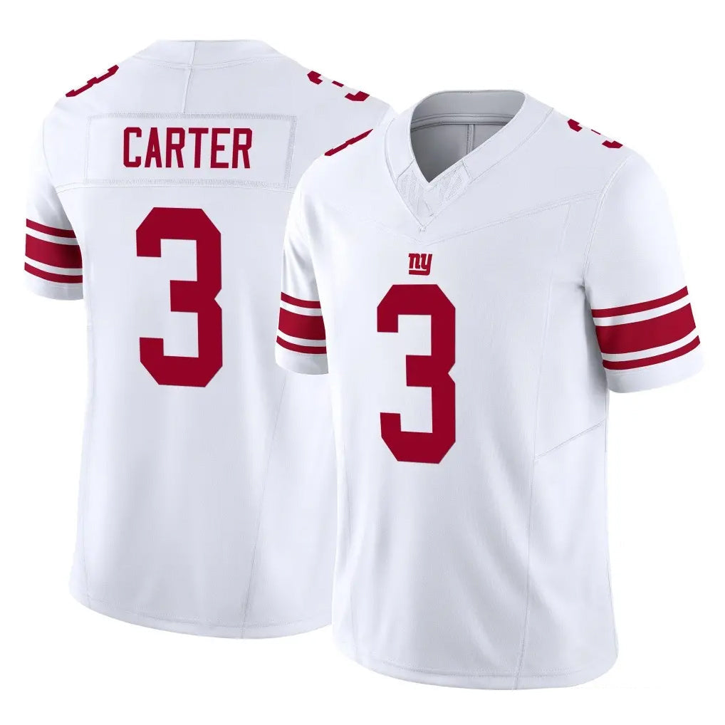Punc NY.Giants #3 Abdul Carter Player White Limited Vapor F.U.S.E. Home Game Stitched Jerseys