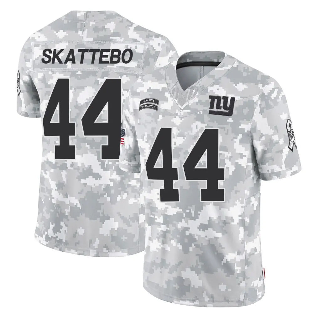 Punc NY.Giants #44 Cam Skattebo Player Arctic Camo Salute To Service Limited Game Stitched Jerseys