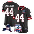Punc NY.Giants #44 Cam Skattebo Player Black 100th Season & State Patch Vapor Limited Home Game Stitched Jerseys
