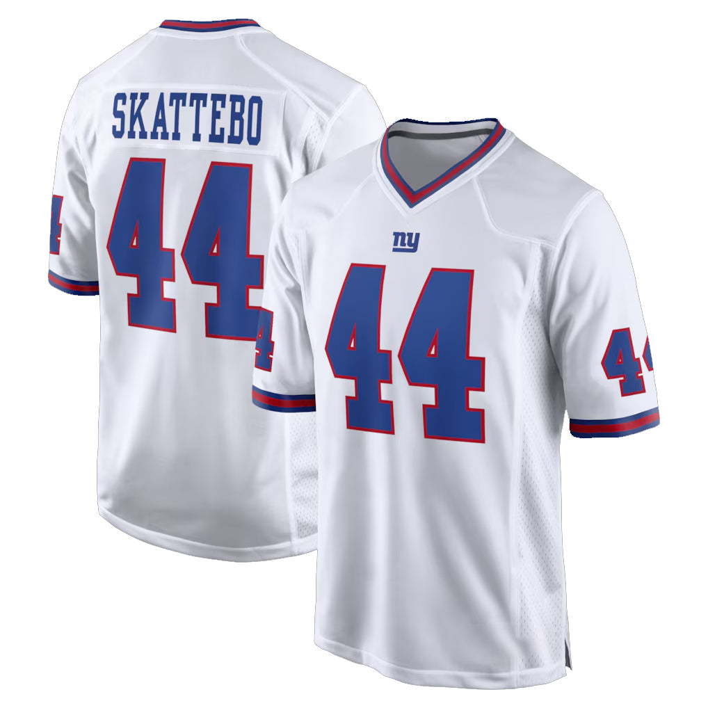 Punc NY.Giants #44 Cam Skattebo Player White Game Home Stitched Jerseys