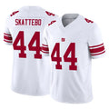 Punc NY.Giants #44 Cam Skattebo Player White Limited Vapor F.U.S.E. Home Game Stitched Jerseys