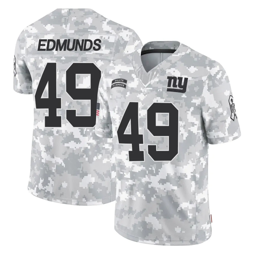 Punc NY.Giants #49 Tremaine Edmunds Player Arctic Camo Salute To Service Limited Game Stitched Jerseys