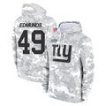 Punc NY.Giants #49 Tremaine Edmunds Player Arctic Camo Salute to Service Pullover Hoodies Limited Game Stitched Jerseys