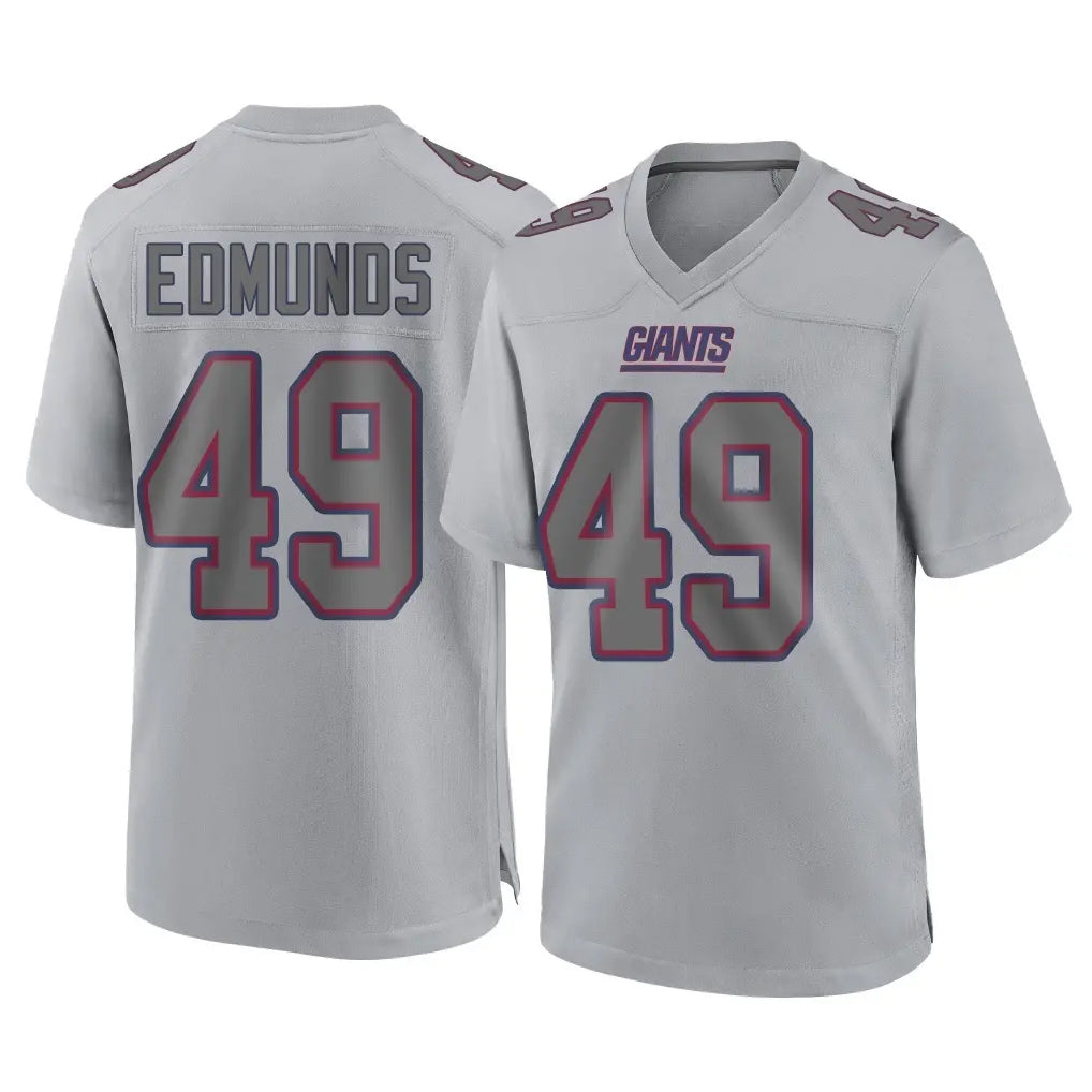 Punc NY.Giants #49 Tremaine Edmunds Player Gray Atmosphere Fashion Limited Game Stitched Jerseys