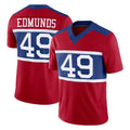 Punc NY.Giants #49 Tremaine Edmunds Player Red Century Vapor F.U.S.E. Home Game Stitched Jerseys