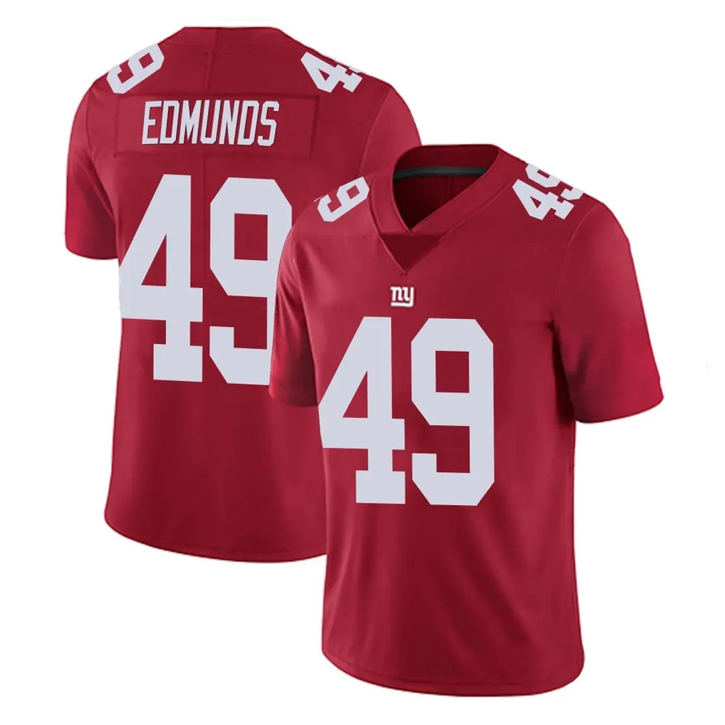 Punc NY.Giants #49 Tremaine Edmunds Player Red Limited Vapor Untouchable Home Game Stitched Jerseys