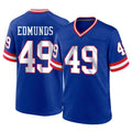 Punc NY.Giants #49 Tremaine Edmunds Player Royal Classic Home Game Stitched Jerseys