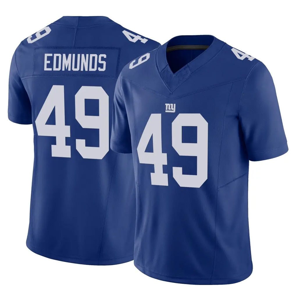 Punc NY.Giants #49 Tremaine Edmunds Player Royal Limited Vapor F.U.S.E. Home Game Stitched Jerseys