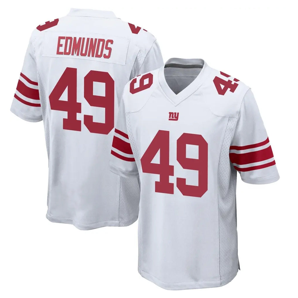 Punc NY.Giants #49 Tremaine Edmunds Player White Home Game Stitched Jerseys