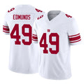 Punc NY.Giants #49 Tremaine Edmunds Player White Limited Vapor F.U.S.E. Home Game Stitched Jerseys