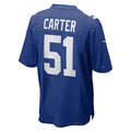 Punc NY.Giants #51 Abdul Carter Player Royal Game Stitched Jerseys