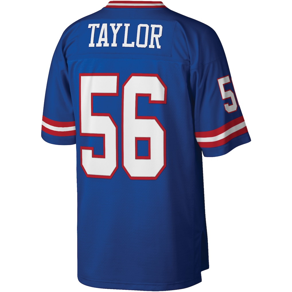Punc NY.Giants #56 Lawrence Taylor Mitchell & Ness Royal Legacy Replica Jersey Stitched Puhic Game Jerseys