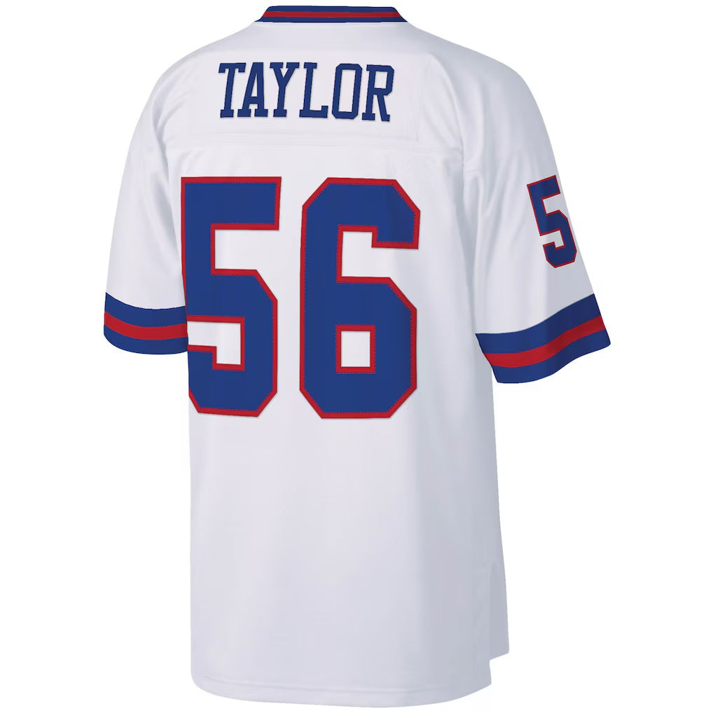 Punc NY.Giants #56 Lawrence Taylor Mitchell & Ness White Legacy Replica Stitched Jerseys