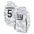 Punc NY.Giants #5 Kayvon Thibodeaux Player Arctic Camo Salute to Service Pullover Hoodies Limited Game Stitched Jerseys