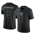 Punc NY.Giants #5 Kayvon Thibodeaux Player Black Limited Reflective Home Game Stitched Jerseys