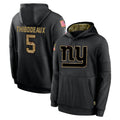 Punc NY.Giants #5 Kayvon Thibodeaux Player Black Salute to Service Hoodies Limited Game Stitched Jerseys