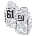 Punc NY.Giants #61 John Michael Schmitz Jr. Player Arctic Camo Salute to Service Pullover Hoodies Limited Game Stitched Jerseys