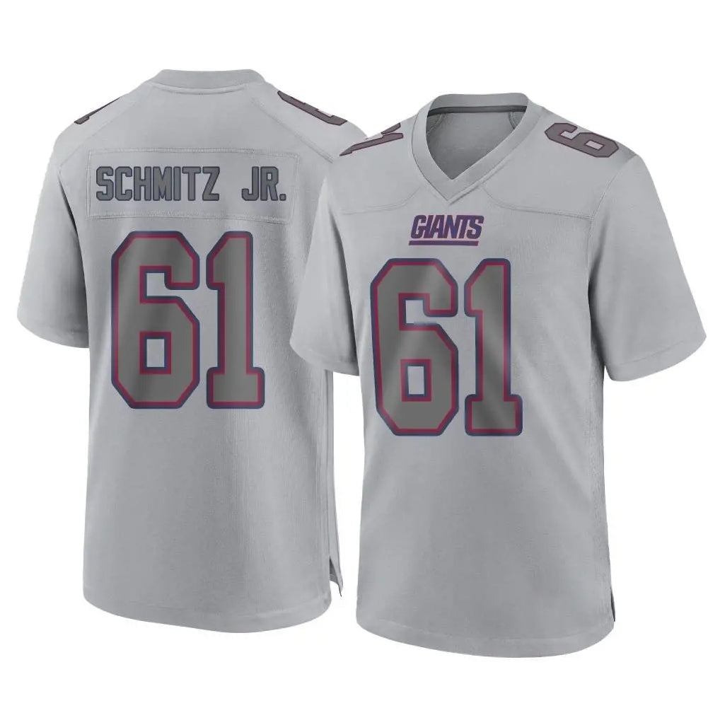 Punc NY.Giants #61 John Michael Schmitz Jr. Player Gray Atmosphere Fashion Limited Game Stitched Jerseys