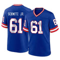 Punc NY.Giants #61 John Michael Schmitz Jr. Player Royal Classic Home Game Stitched Jerseys