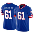 Punc NY.Giants #61 John Michael Schmitz Jr. Player Royal Classic Vapor Home Game Stitched Jerseys