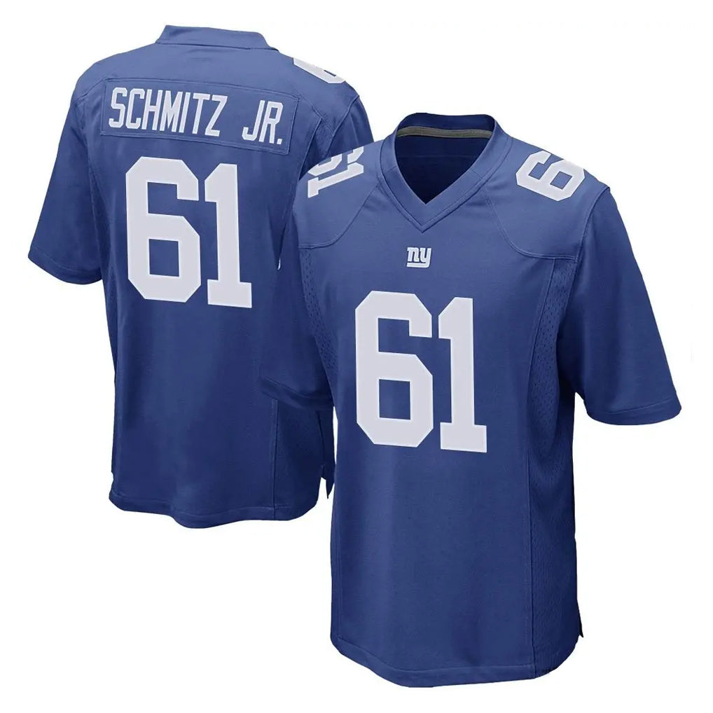 Punc NY.Giants #61 John Michael Schmitz Jr. Player Royal Home Game Stitched Jerseys