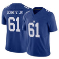 Punc NY.Giants #61 John Michael Schmitz Jr. Player Royal Limited Vapor F.U.S.E. Home Game Stitched Jerseys