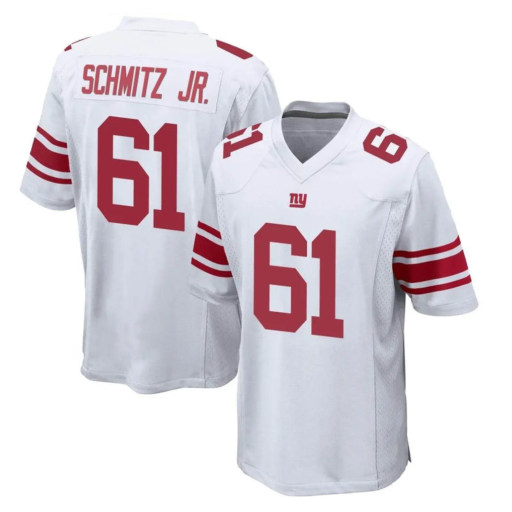 Punc NY.Giants #61 John Michael Schmitz Jr. Player White Home Game Stitched Jerseys