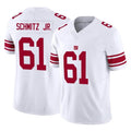 Punc NY.Giants #61 John Michael Schmitz Jr. Player White Limited Vapor F.U.S.E. Home Game Stitched Jerseys