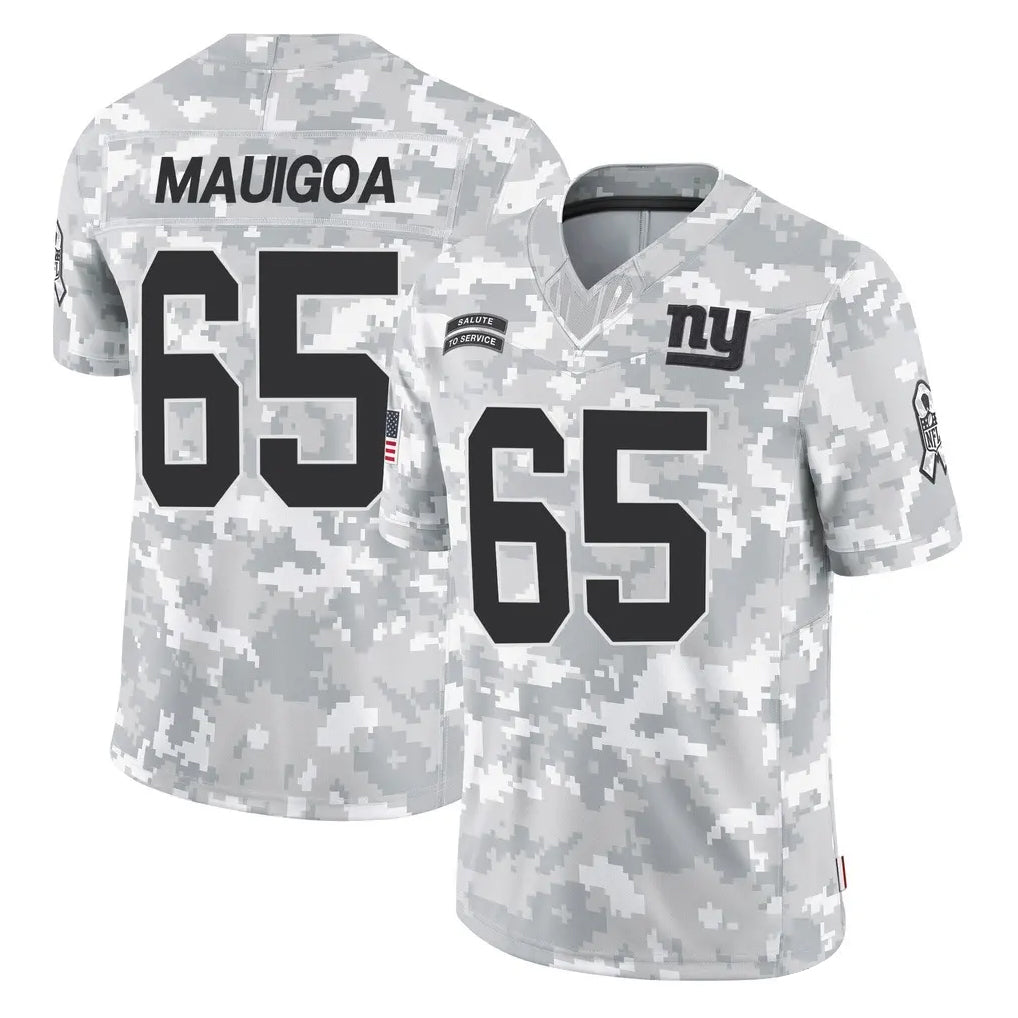 Punc NY.Giants #65 Francis Mauigoa Player Arctic Camo Salute To Service Limited Game Stitched Jerseys