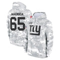 Punc NY.Giants #65 Francis Mauigoa Player Arctic Camo Salute to Service Pullover Hoodies Limited Game Stitched Jerseys