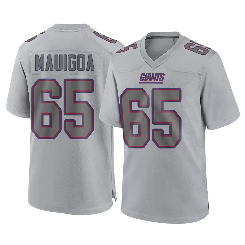 Punc NY.Giants #65 Francis Mauigoa Player Gray Atmosphere Fashion Limited Game Stitched Jerseys