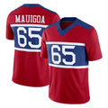 Punc NY.Giants #65 Francis Mauigoa Player Red Century Vapor F.U.S.E. Home Game Stitched Jerseys