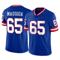 Punc NY.Giants #65 Francis Mauigoa Player Royal Classic Vapor Home Game Stitched Jerseys
