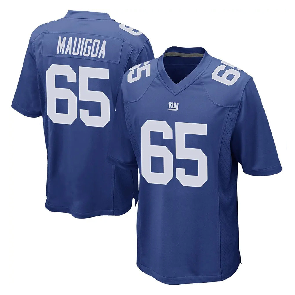Punc NY.Giants #65 Francis Mauigoa Player Royal Home Game Stitched Jerseys