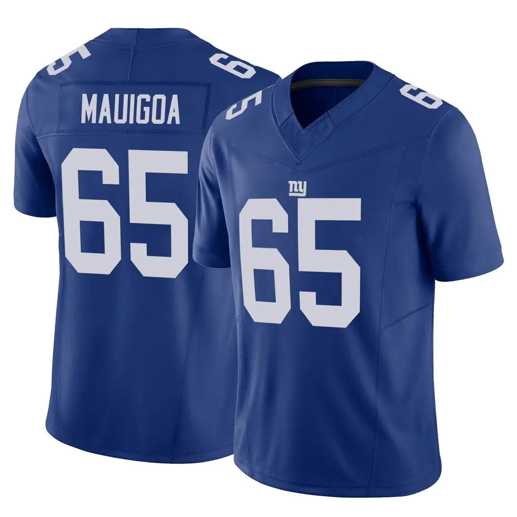 Punc NY.Giants #65 Francis Mauigoa Player Royal Limited Vapor F.U.S.E. Home Game Stitched Jerseys