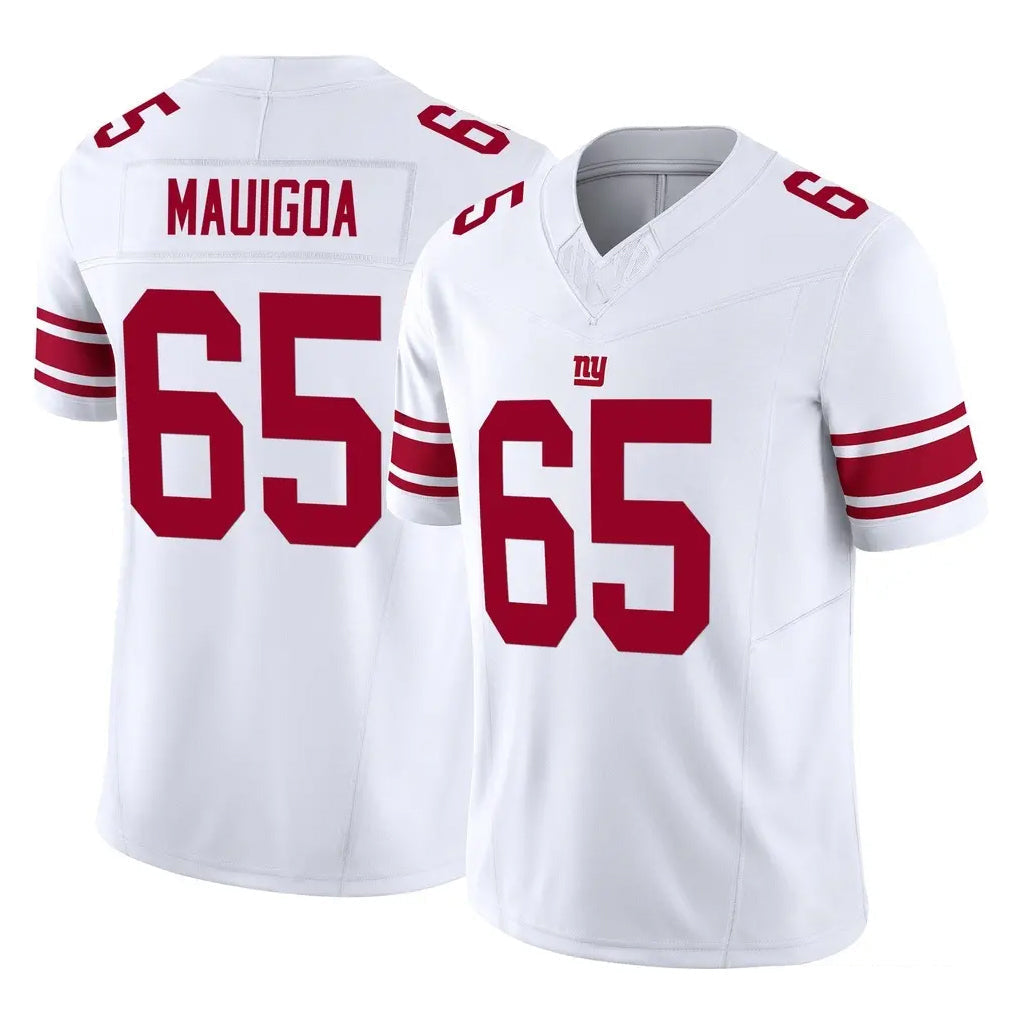 Punc NY.Giants #65 Francis Mauigoa Player White Limited Vapor F.U.S.E. Home Game Stitched Jerseys