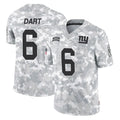 Punc NY.Giants #6 Jaxson Dart Player Arctic Camo Salute To Service Limited Game Stitched Jerseys