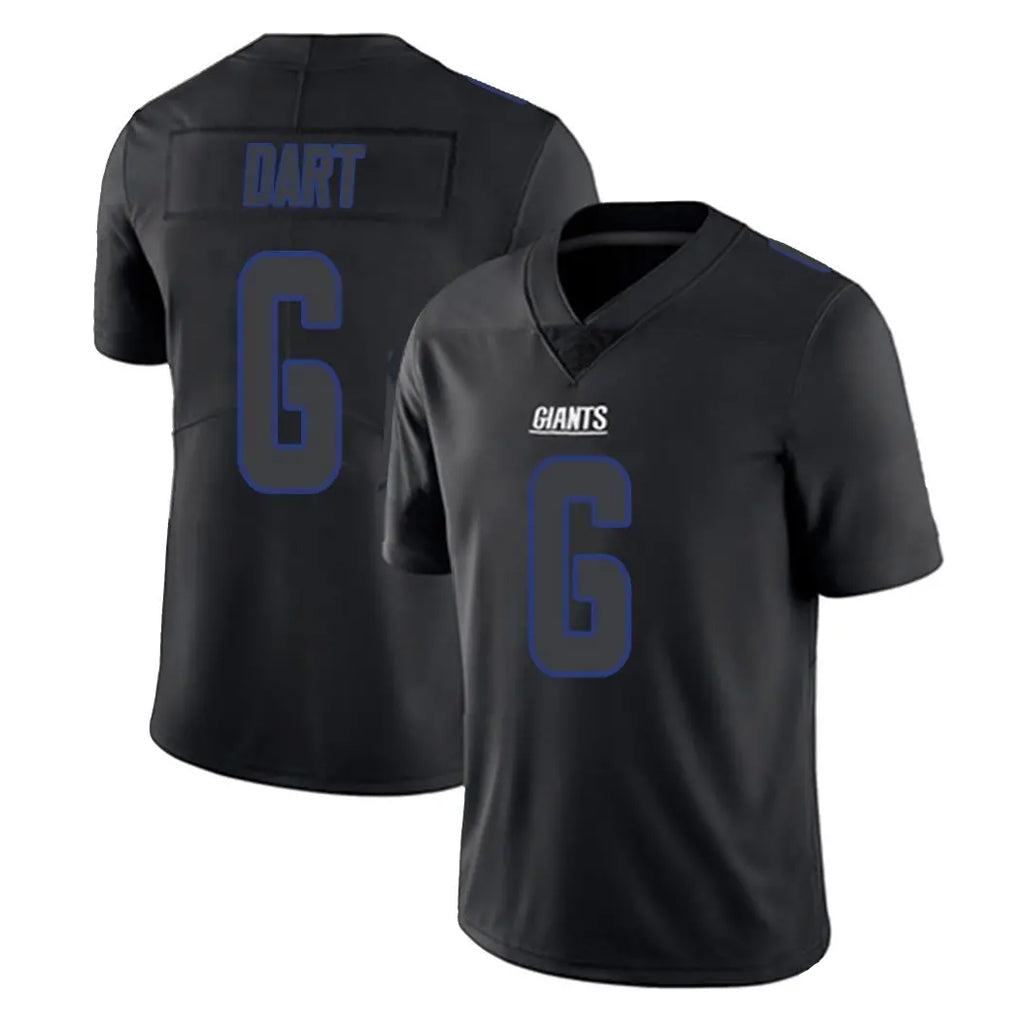 Punc NY.Giants #6 Jaxson Dart Player Black Impact Limited Home Game Stitched Jerseys