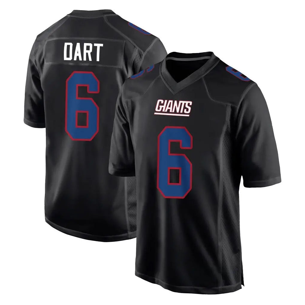 Punc NY.Giants #6 Jaxson Dart Player Carbon Fashion Limited Home Game Stitched Jerseys