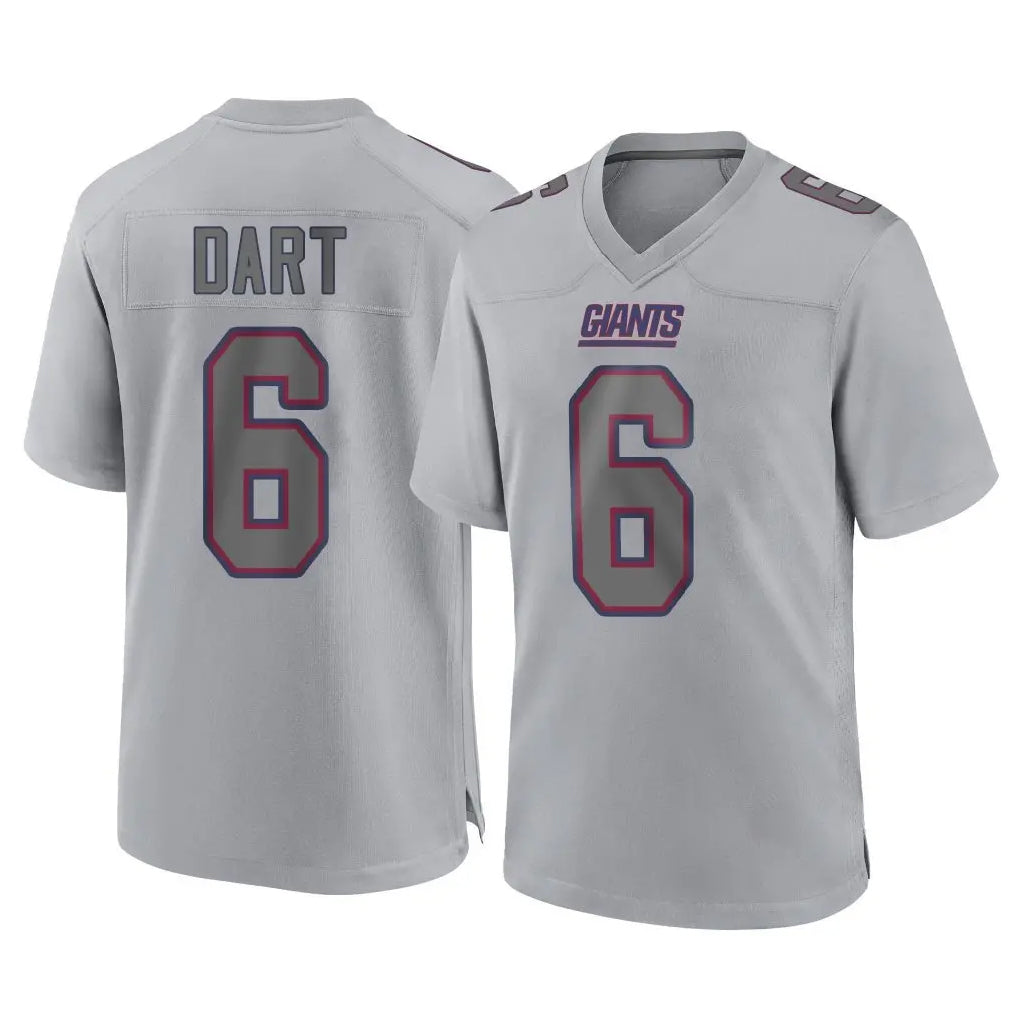 Punc NY.Giants #6 Jaxson Dart Player Gray Atmosphere Fashion Limited Game Stitched Jerseys