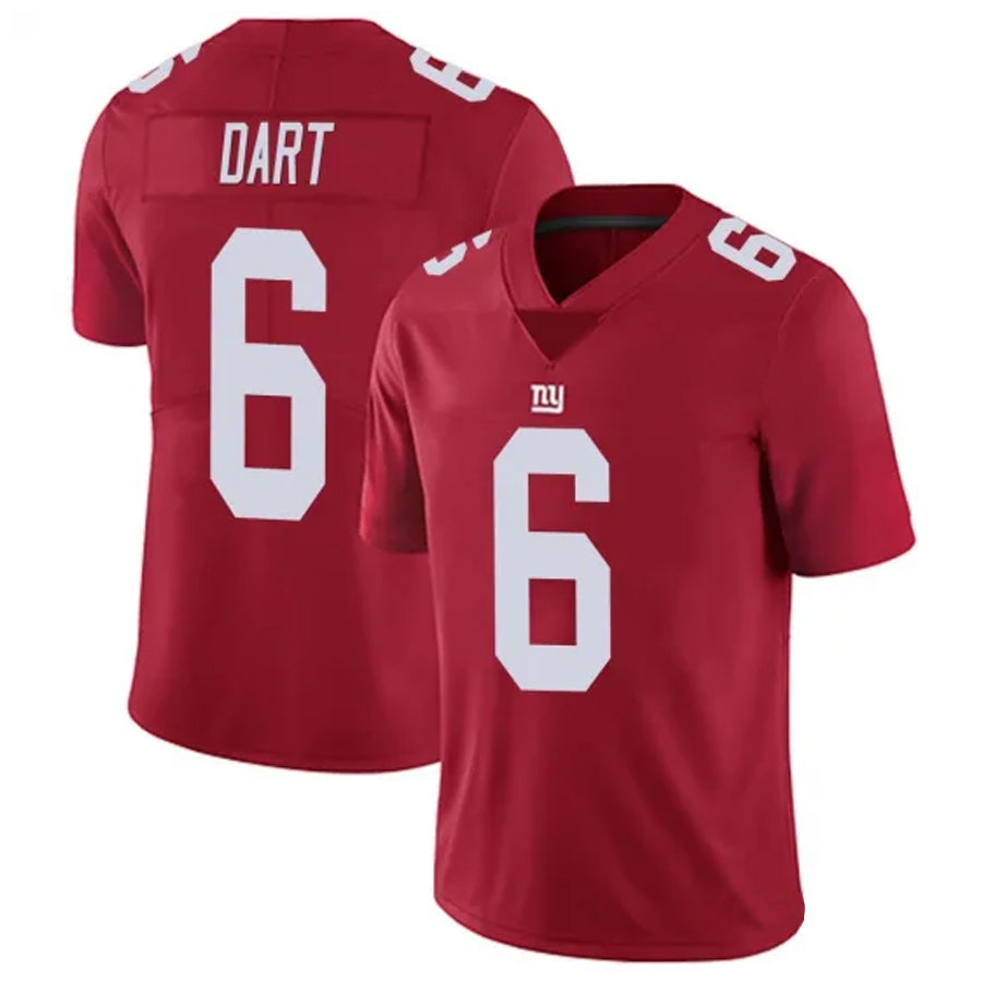 Punc NY.Giants #6 Jaxson Dart Player Red Alternate Vapor Limited Stitched Jerseys