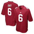 Punc NY.Giants #6 Jaxson Dart Player Red Home Game Stitched Jerseys