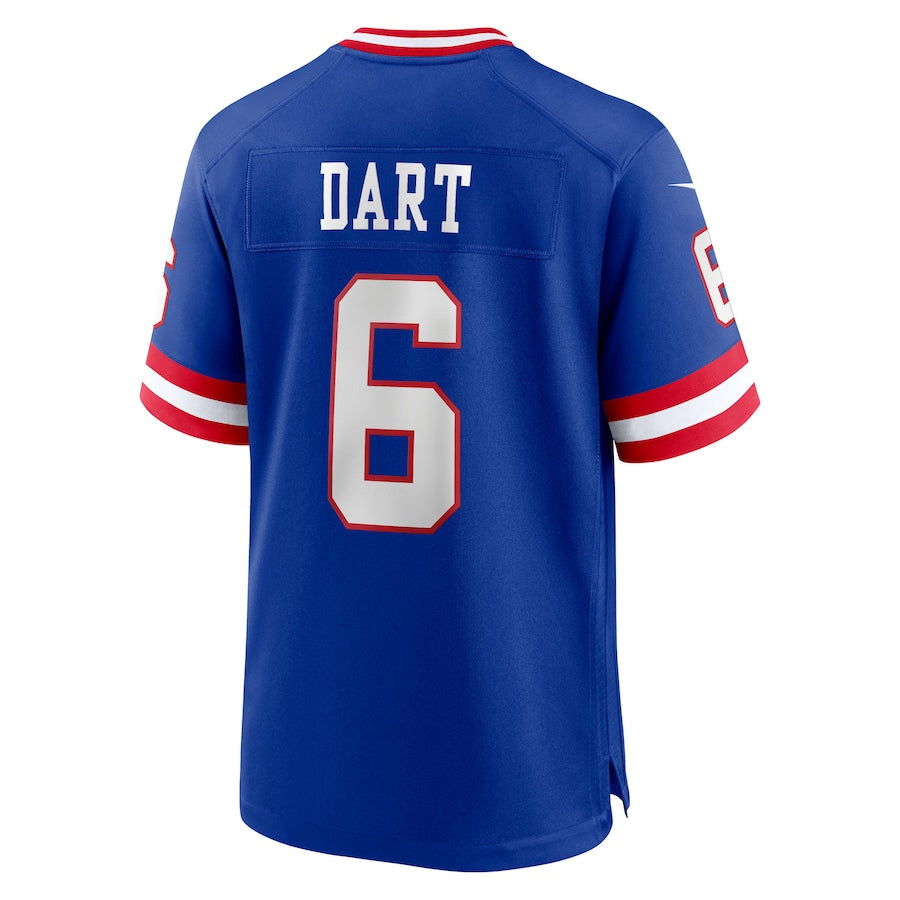 Punc NY.Giants #6 Jaxson Dart Player Royal Alternate Classic Game Stitched Jerseys