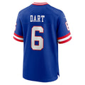 Punc NY.Giants #6 Jaxson Dart Player Royal Alternate Classic Game Stitched Jerseys